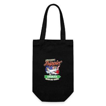 Straight Trippin' To America With My Tribe Family - Gift Bag for Bottles - black - Front
