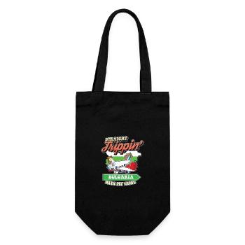 Straight Trippin' To Bulgaria With My Tribe - Geschenkbeutel für Flaschen - Schwarz - Vorne