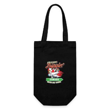 Straight Trippin' To Canada With My Tribe Family - Geschenkbeutel für Flaschen - Schwarz - Vorne