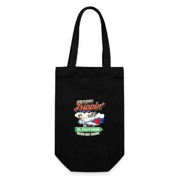 Straight Trippin' To El Salvador With My Tribe - Geschenkbeutel für Flaschen - Schwarz - Vorne