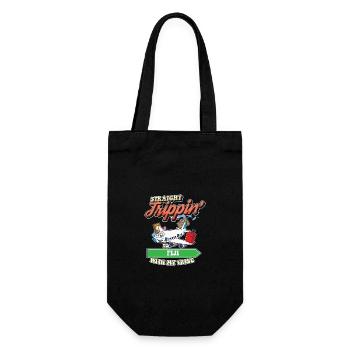 Straight Trippin' To Fiji With My Tribe Family - Geschenkbeutel für Flaschen - Schwarz - Vorne