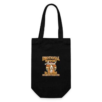 Emotionale Unterstützung Tier Er schreit Basset Hound - Geschenkbeutel für Flaschen - Schwarz - Vorne