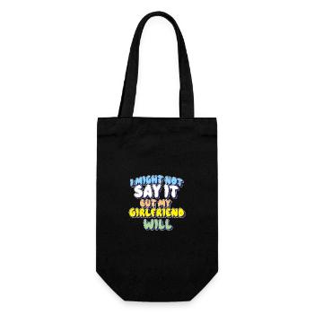 Je ne le dirai peut-être pas, mais ma copine le fera - Sac à bouteille - noir - Devant