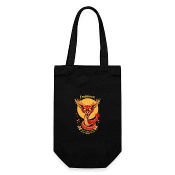 Embrassez le Nouvel An lunaire 2025 Année du Serpent - Sac à bouteille - noir - Devant
