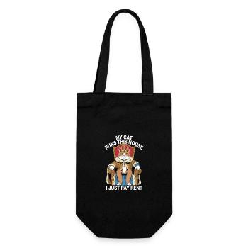 Mon chat dirige cette maison, je ne paie que le loyer - Sac à bouteille - noir - Devant