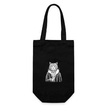 I'm Fluent In Meow Cat Art for Feline Enthusiasts - Gift Bag for Bottles - black - Front