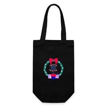Welt beste Mama Weihnachten Last Minute Geschenk - Geschenkbeutel für Flaschen - Schwarz - Vorne