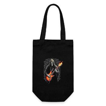 Grim Reaper with Electric Guitar Rock Heavy Metal - Gift Bag for Bottles - black - Front