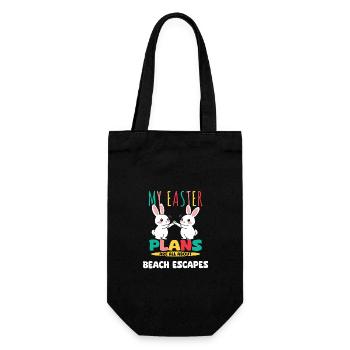 My Easter Plans Beach Escapes Bunny Fun - Gift Bag for Bottles - black - Front
