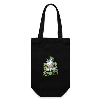 Lepricorn St. Patrick's Day Magische Vibes - Geschenkbeutel für Flaschen - Schwarz - Vorne