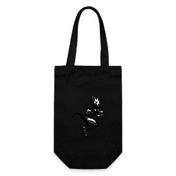 Kangaroo Boxlcub - Box Club Logo - Gift Bag for Bottles - black - Front