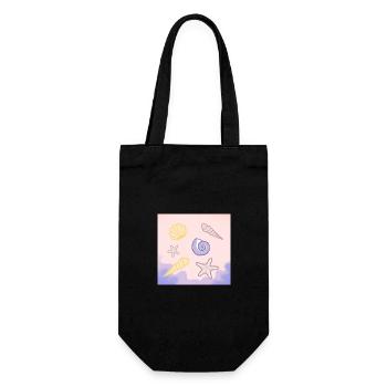 Pastel Sea Shells Starfish - Gift Bag for Bottles - black - Front