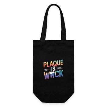 Zahnarzt Zahnarzthelferin Zähne - Geschenkbeutel für Flaschen - Schwarz - Vorne