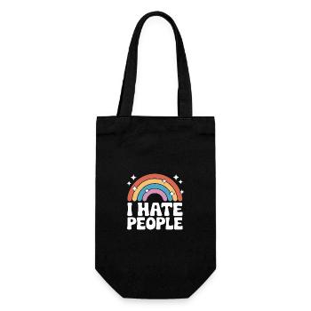 Funny, sarcasm, sarcastic humor, irony - Gift Bag for Bottles - black - Front