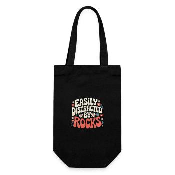 Expert en géologie Géologue des roches - Sac à bouteille - noir - Devant