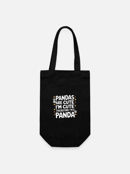 Panda Ours Panda Animal Pandas - Sac à bouteille - noir