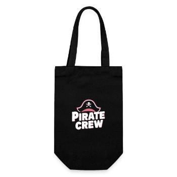 Pirat Piraten Fasching Halloween - Geschenkbeutel für Flaschen - Schwarz - Vorne