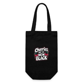 Cherries Cherries Fruits Food - Gift Bag for Bottles - black - Front
