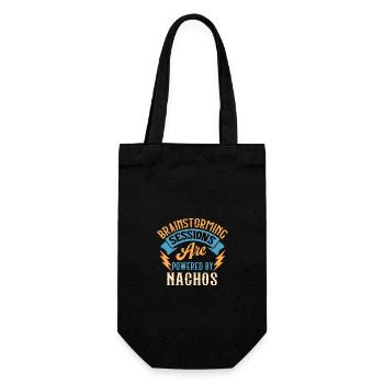 Brainstorming Sessions Are Powered By Nachos - Gift Bag for Bottles - black - Front