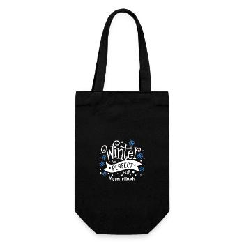 Winter Is Perfect For Moon Rituals - Gift Bag for Bottles - black - Front