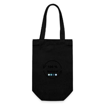 Sticker 100 % natural - Sac à bouteille - noir - Devant