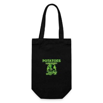 Les pommes de terre donnent de la chance à tous les jours pour la Saint-Patrick - Sac à bouteille - noir - Devant