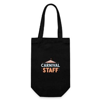 Zirkus Fasching Karneval - Geschenkbeutel für Flaschen - Schwarz - Vorne