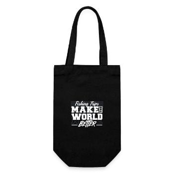 Fishing Trips Make The World Better - Gift Bag for Bottles - black - Front