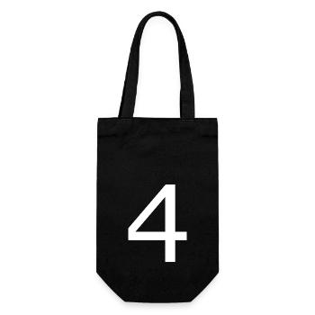 4 - Geschenkbeutel für Flaschen - Schwarz - Vorne