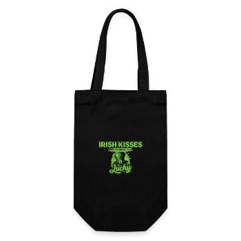 Les baisers irlandais font se sentir chaque jour chanceux St Patrick - Sac à bouteille - noir - Devant