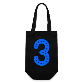 3 JAHRE. 3. JAHRESTAG. GEBURTSTAG 3 JAHRE. 3 - Geschenkbeutel für Flaschen - Schwarz - Vorne