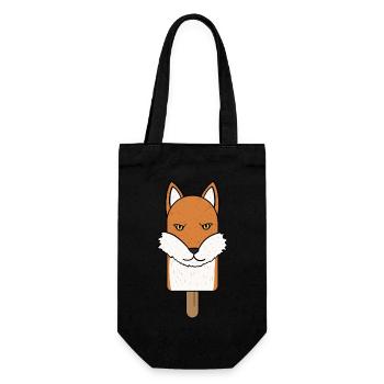Fox Head Popsicle - Gift Bag for Bottles - black - Front
