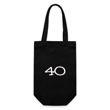 40. 40 YEARS. 40th ANNIVERSARY. 40TH ANNIVERSARY. - Gift Bag for Bottles - black - Front
