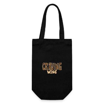 Craving Wine Funny Drink Lovers Design - Gift Bag for Bottles - black - Front