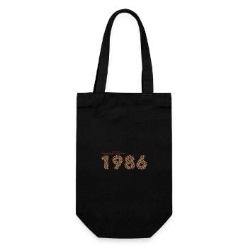 Jahrgang 1986, Geburtstagsgeschenk, Geschenk Frau - Geschenkbeutel für Flaschen - Schwarz - Vorne
