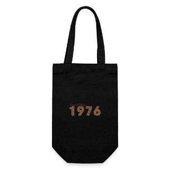 Jahrgang 1976, Geburtstagsgeschenk, Geschenk Frau - Geschenkbeutel für Flaschen - Schwarz - Vorne