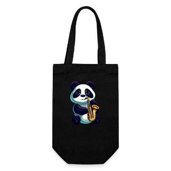 Panda Saxophones Musique classique Jazz - Sac à bouteille - noir - Devant