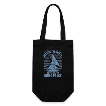 Sailing Yoga Deeply The Breeze Inner Peace - Gift Bag for Bottles - black - Front