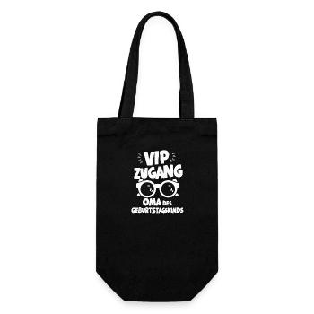Oma VIP Geburtstagskind Shirt Ehrengast Liebe - Geschenkbeutel für Flaschen - Schwarz - Vorne