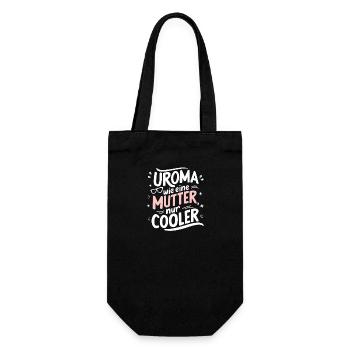 Uroma Cooler Geburtstag Beste Urgroßmutter - Geschenkbeutel für Flaschen - Schwarz - Vorne