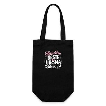 Beste Uroma-Schlafshirt Uroma Geburtstag - Geschenkbeutel für Flaschen - Schwarz - Vorne