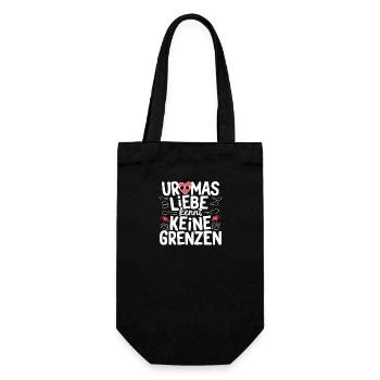 Uromas Liebe Geburtstag Urgroßmutter Beste Uroma - Geschenkbeutel für Flaschen - Schwarz - Vorne