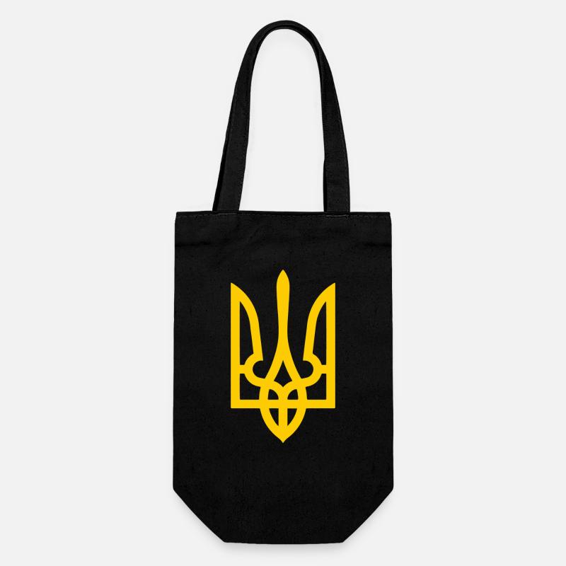 Symbole ukrainien Tryzub - Sac à bouteille - noir
