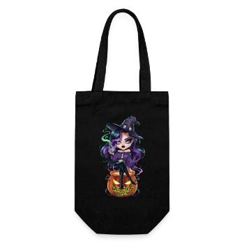 I'm Cute But Witchy für einen Halloween Liebhaber - Geschenkbeutel für Flaschen - Schwarz - Vorne