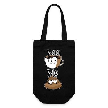 COFFEE POOP POOP MORNING SHIT - Gift Bag for Bottles - black - Front
