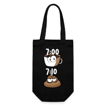 CAFÉ CACA PETIT DÉJEUNER - Sac à bouteille - noir - Devant