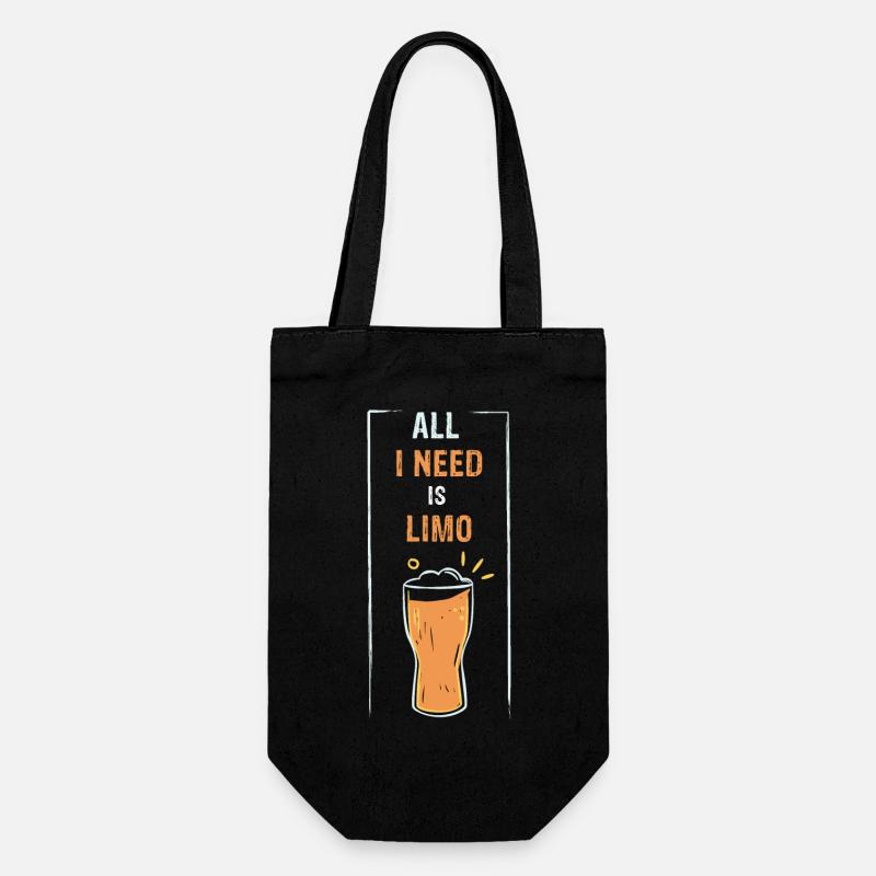 ALL I NEED IS LIMO - Gift Bag for Bottles - black