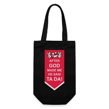after god made me - Gift Bag for Bottles - black - Front