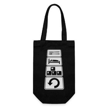 Manger le jeu de sommeil Répéter - Sac à bouteille - noir - Devant