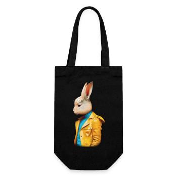 Mr Rabbit - Gift Bag for Bottles - black - Front